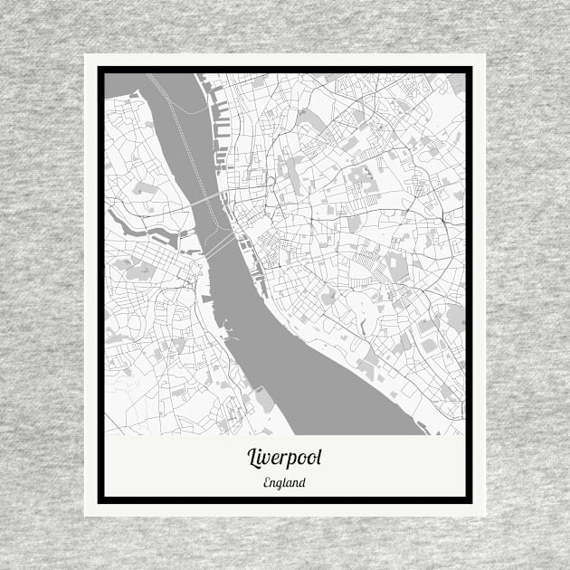 Map of Liverpool - England by AeTDesignPT
